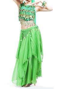 2 Pieces Dance Costume Adult Female Belly Dance Performance Costume National Stage Performance Costume Suit