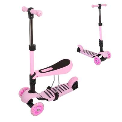 3-in-1 Roller Scooter mit Sitz, Höheverstellbare Lenker