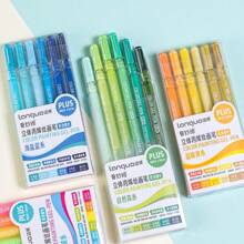 6 Colors Languo Feutre Acrylique Paint Markers Pens Stationery Acrylic Gel Pen 1.0mm For Rock Ceramic Glass Wood Drawing Writing Art Supplies Back To School