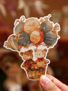 30 张创意明信片，可爱熊跳舞设计，适合学生、纪念品、贺卡、学校用品、返校