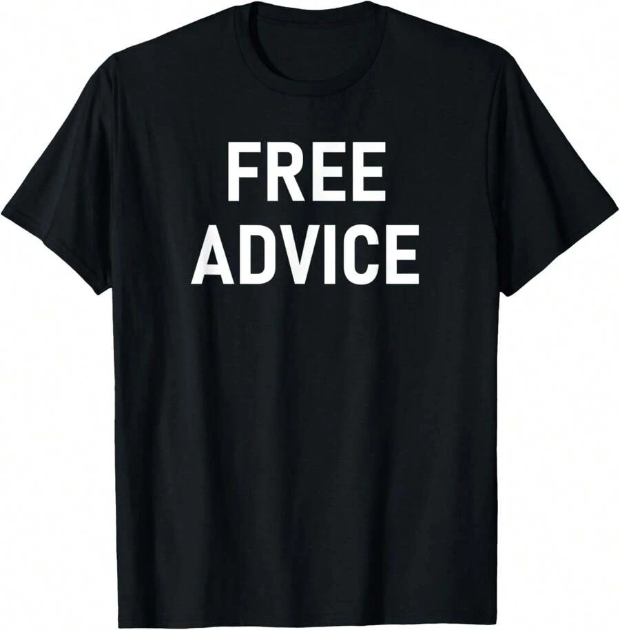 Consejo Gratis, Divertido, Chistes, Camiseta Sarcástica - Negro - Ver 1
