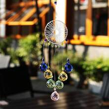 Colorful Crystals Catcher Hanging Suncatchers Chandelier Lamps Light Pendant Prisms Hanging Ornament Home Decoration - 藍色 - 查看 8