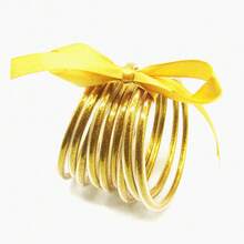 Bộ 9 vòng tay Phật giáo nhồi bông bằng silicon sáng bóng hình nơ - 9 miếng mỗi bộ - Xem 11