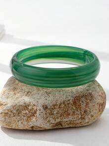 1 件女士优雅树脂手链，简约百搭风格，独特的海滩度假休闲配饰 - 綠色 - 查看 7