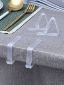 8/10/16/24/32/48pcs Plastic Transparent Tablecloth Clip Tablecloth Non-Slip Clip Suitable For Wedding Party Family Gold Dot Tablecloth Fixed Clip Party Tablecloth Suitable For Wedding Birthday Outdoor Party