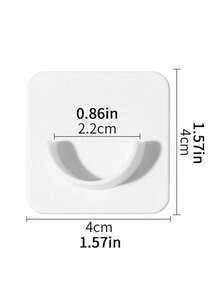 2 件粘性浴帘杆支架 - 窗帘杆支架无需钻孔，透明壁挂式张力支架，浴室卧室浴帘杆固定器（不含浴帘杆）