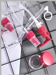 Set de 10 piezas de botellas de viaje para artículos de tocador, set de contenedores de viaje, portátil a prueba de fugas, contenedores cosméticos rellenables vacíos para champú, acondicionador, artículos esenciales de viaje y vuelta al colegio