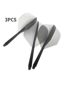 3 Pieces70% Clear Soft Dart Tails – One-Piece Design For 2BA Thread | 4-Feather Conjoined Leaf, High-Performance Dart Flight Accessories | Ideal For Precision Dart Play