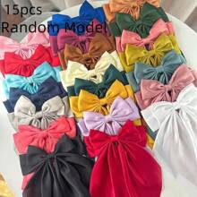 1pc /Multi-Piece Set Large Any Color Silky Soft Satin Ladies' Bow Hair Accessories – Large Bow Clips, Bow Hair Clips, Women's Hair Hoops French Hair Accessories, Hair Clips, Women's Accessories, Hair Accessories