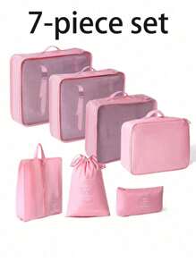 10-1 pièce Sacs de rangement pour voyage d'été, sacs cosmétiques portables imperméables, sacs de toilette multifonctions, sacs de rangement pour vêtements grande capacité, sacs de rangement polyvalents, sacs à main, sacs à chaussures, sacs de plein air, sacs de compression, sacs organisateurs de maquillage