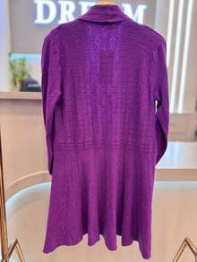 SUNNY FASHION Women's Cardigan With Details - Purple - View 3