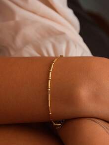 1条可定制摩斯密码手链，带有个性化隐藏信息，摩斯密码珠宝礼物，送给女友，简约日常风格，包含礼盒，适合夏季海滩配饰，情人节、生日、父亲节礼物 - 摩斯密碼手鍊 - 查看 7