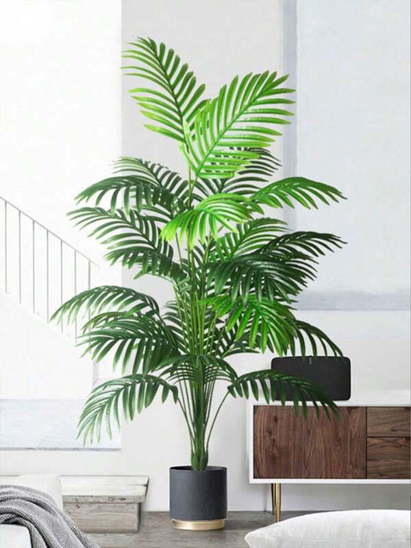 Artificial Plant In Pot Fake Tree Trunks Leaves Faux Potted Suitable For Home, Office, Party, Outdoor Decoration ﻿