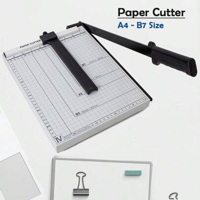 Premium Metal Paper Cutter Size A4 To B7 Guillotine Page Trimmer Knife Photo Cut