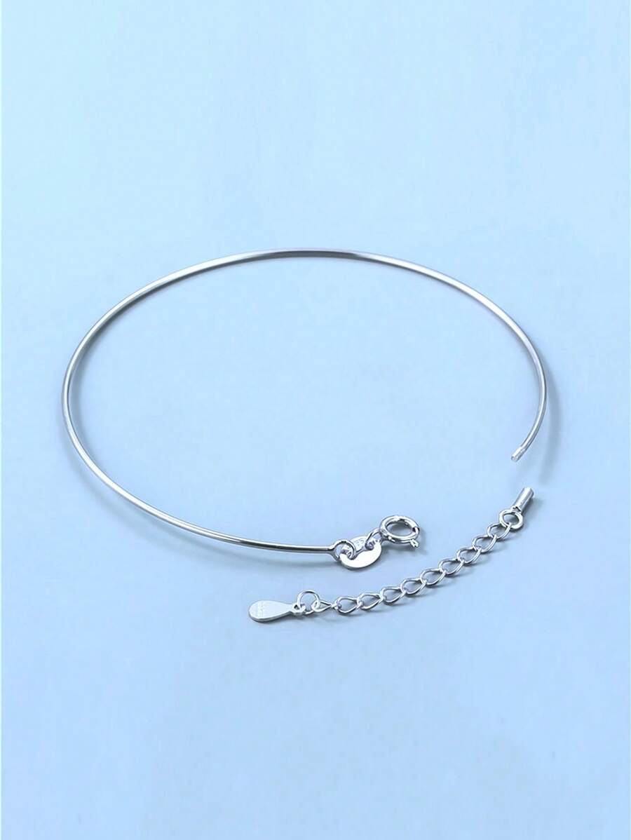 1pc Minimalist Sterling Silver Adjustable Jewelry Making For DIY Bangle Jewelry Making