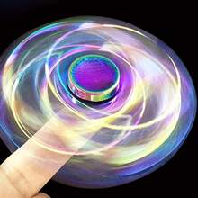7 Pack Rainbow Fidget Spinners Pack Stress Relief Toys ForAdults, Finger Hand Spinner Metal Fidget Bulk Set Desk Toy For Anti-Anxiety Focus, Cool Small Gadget Novelty Gifts Party Favor - Style 2 - View 6