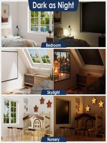 Tenda oscurante - Tessuto oscurante nuovo con fissaggio su 4 lati, installazione senza trapanatura con ganci e anelli, tenda per oscuramento e isolamento termico per camera da letto, balcone, soggiorno e cucina, per decorazione della casa