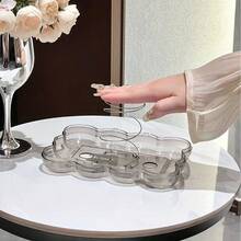 1pc Desktop Tissue Box, Creative Design Plastic Tissue Dispenser, Luxury Cream Style Desk Tissue Paper Storage Container, Suitable For Daily Home, Holidays, Weddings, Christmas Parties, Back To School Decor