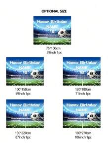1 Stück personalisierter Namenshintergrund DIY Geburtstag Fußball Fußballfeld Sport Kulisse personalisierte Geburtstagsdekoration Banner, Weihnachten wasserdicht, schimmelbeständig, stilvolle, niedliche, hochwertige, personalisierte, einzigartige ideale Geschenke für sie, Freund, Freundin, Vater, Mutter, Familie, Freunde, Sohn, Tochter, Schüler, Kinder für Jahrestage, für Geburtstage Schule, Büro, Zuhause, personalisierte Banner & Wimpel, warme Atmosphäre