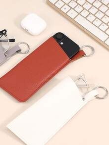 1pc Luxury Women's Eyeglass Case PU Leather Soft Holder Pocket Cases Slim Travel Pouch For Fashion Glasses Eyeglasses Readers Women Men Eyewear Accessories - Multicolor - View 8