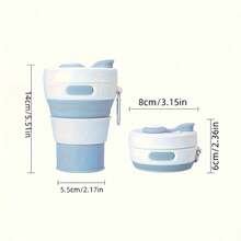 1 Piece  Silicone Collapsible Mug, Portable Folding Coffee Mug For Outdoor Sports, Camping, Traveling - Orange - View 5