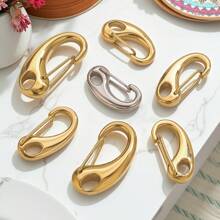 1pc Stainless Steel D-Shape Lobster Clasp DIY Necklace Bracelet Panty Chain Bag Chain Jewelry Making Materials