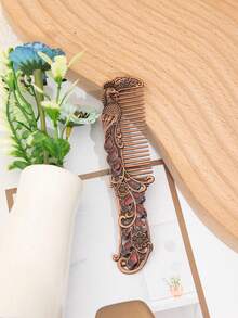 1 Set Zinc Alloy Retro Brush And Mirror Set, Minimalist & Practical Multifunctional - Multicolor - View 6