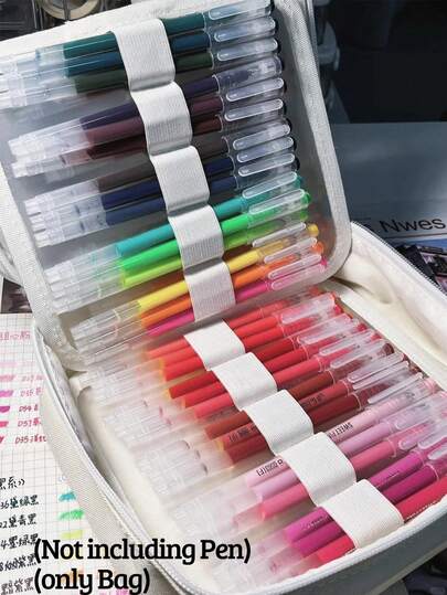 1个大容量透明铅笔盒，Languo多层隔层便携收纳袋，办公和日记爱好者的理想礼物，送给朋友和学生的最佳选择，2026年返校季绘画艺术办公用品必备，情人节收纳工具