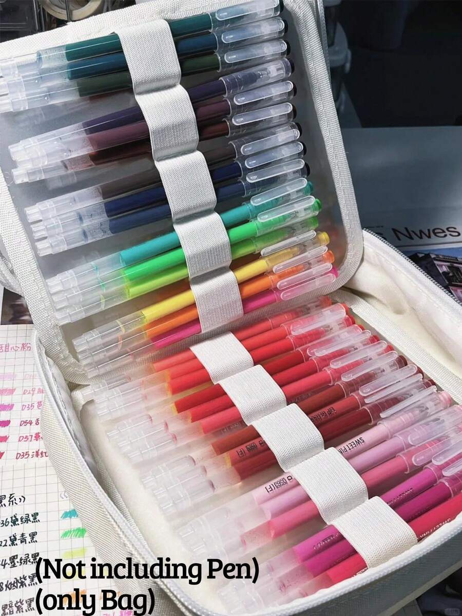 1个大容量透明铅笔盒，Languo多层隔层便携收纳袋，办公和日记爱好者的理想礼物，送给朋友和学生的最佳选择，2026年返校季绘画艺术办公用品必备，情人节收纳工具