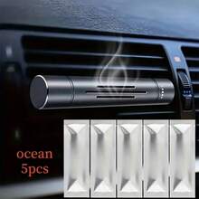 6pcs/Set Of Car Air Freshener; (1 Set Of Car Air Outlet Alloy Diffuser With 5 Solid Supplement Cores) ,Remove The Odor Inside The Car,Car Interior Accessories - one-size - View 10