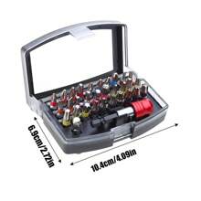 32pcs Compact Screwdriver Bit Set, Includes Hex, Flat, Pentalobe, And Star Bits - Durable Stainless Steel, Color Coded For Easy Identification, With Electric Screwdriver Adapter, Short Bits, And Storage Case