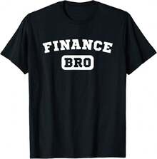 Camiseta divertida para banquero de finanzas e intermediario de bolsa "Finance Bro" - Negro - Ver 1
