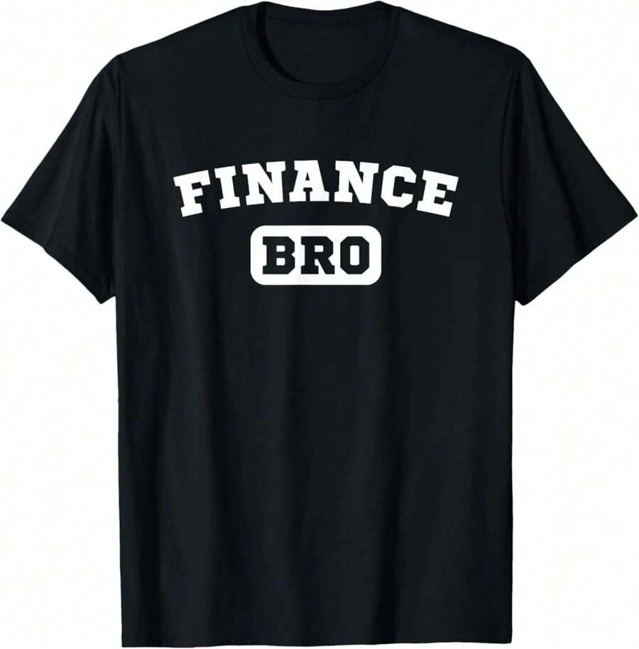 Camiseta divertida para banquero de finanzas e intermediario de bolsa "Finance Bro" - Negro - Ver 1