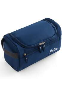 1pc Custom Name Toiletry Bag Personalised Monograms Travel Bag For Women Men Customized Hanging Cosmetic Organizer Water Resistant Makeup Bag For Accessories Toiletries Medium Size Large Capability Travel Essentials