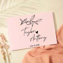 Personalisiertes weißes Hochzeitsgästebuch, rosa Hochzeitsgästebuch, salbeigrünes Gästebuch, individuelles Gästebuch, Verlobungsempfangs-Gästebuch, Hochzeitsjahrestags-Buch, Bridal-Shower-Geschenk, Kunstaktivitäten für Kinder