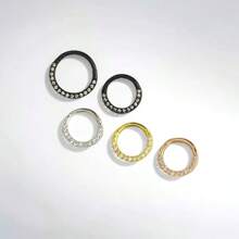 1 pièce Anneau de nez en acier inoxydable avec zirconium cubique, bijou de piercing anneau de nez sans couture fermé