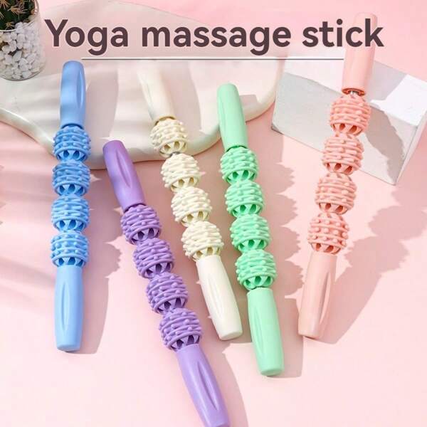 Yoga Massagestab, Streitkolben, Muskelentspanner, Faszienball, Langya-Rolle, Wadenmassagerolle, Bein Schönheits-Accessoire