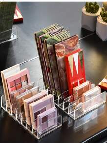 1 pieza Organizador de paleta de sombras de ojos, Organizador de maquillaje para paleta de sombras de ojos y organizador de lápices labiales, Almacenamiento de maquillaje para cajón de tocador, Sombras de ojos, Lápices labiales, Almacenamiento de cosméticos modernos, Paleta de maquillaje compacta Organizar, Para encimeras de baño, Tocadores