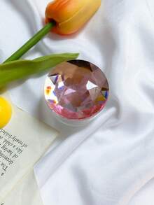 1 suport de telefon cu prindere din stras cu pietre prețioase în culorile bomboanelor, suport portabil pentru birou, suport reglabil pentru telefon cu pernă de aer, compatibil cu iPhone, telefon Android, cadou pentru ziua de naștere, familie, prieteni, prindere de telefon cu prindere prin tragere, accesorii pentru telefon