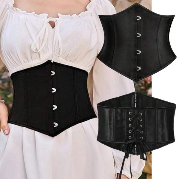 1pc Women's Waist Cincher With 4 Steel Bones, Lift Bust Push Up Slimming Corset, Suitable For Daily Wear