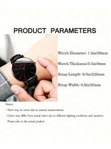 4 Piece Men's Quartz Watch Set With Black Round Dial, Bracelet, Necklace, Ring - Fashion Zinc Alloy Jewelry Set,Suitable For Daily Wear - Debossed Belt Set - View 7