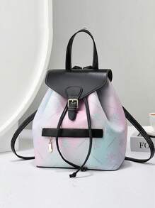Elegant Fashion Backpack, Gradient Color Multi-Function Large Capacity Handbag Tote Backpack, Stylish Design Multi-Function, New Fashion Women Small Square Bag Handbag Shoulder Bag Versatile Casual Multi-Layer Large Capacity Shoulder Tote Suitable For Outing, Travel, Shopping, New Stylish Women Handbag Shoulder Crossbody Color Blocking Bag Casual Luxury Large Capacity Shoulder Tote Bag