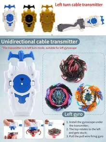 16pcs/Set Spinning Top Toys Set, Compact & Portable, Can Be Used As Gift, Self-Assembly Battle Tool Box, Stress Relief, Children Halloween/Christmas/Gifts, Kid/Toddler Gift - Multicolor - View 12