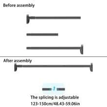 Adjustable Tension Rod - Made Of Stainless Steel With Plastic End Caps, Easy Installation Without Drilling, Suitable For Shower Curtains, Curtains, Closets, Balcony Drying - Available In Silver, Black, White And Grey Room Decor Bathroom Accessories Back To School