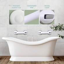 2pcs Shower Handle Bathtub And Shower Handrail Suction Rod Handle Disabled Elderly Safety Bathroom Bathtub Handle - Balance Assist Only Applicable To Tiles, Glass And Hard Plastic Bathroom Accessories Bathroom Tools - Multicolor - View 5