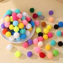 10/30pcs Colorful Plush Balls, Polyester Material, High Elasticity, DIY Creative Craft Materials, Suitable For Birthday, Holiday Decoration, Home & School DIY, Toy Making, Art