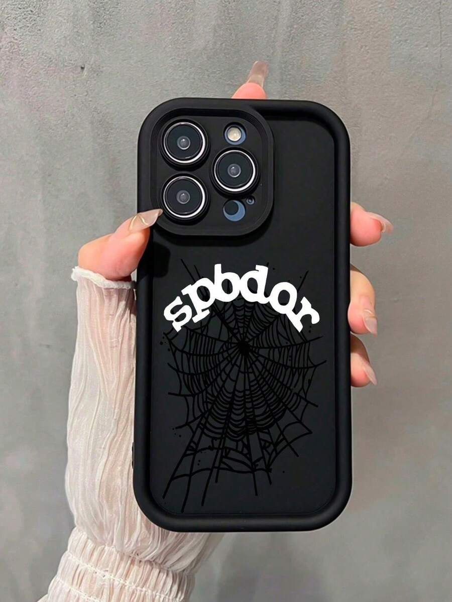 Funda para phone con Diseño de Telaraña Rosa (1 unidad) - Suave, con Protección Total, Compatible con phone 3/12. Diseño original y creativo, moderno y personalizable. Ideal como regalo para San Valentín o cualquier ocasión especial. Compatible con phone 6/11/12/13/14/15/15 Pro/15 Plus/15 Pro Max/7 Plus/8 Plus/X/XS. Max/XR/11 Pro/12 Pro/13 Pro/14 Pro/12 13 /11 Pro Max/12 Pro Max/13 Pro Max/14 Pro Max/14 Plus/8/16 Pro/16 Pro/16 Plus/16 Pro Max (1 unidad) - Negro - Ver 1
