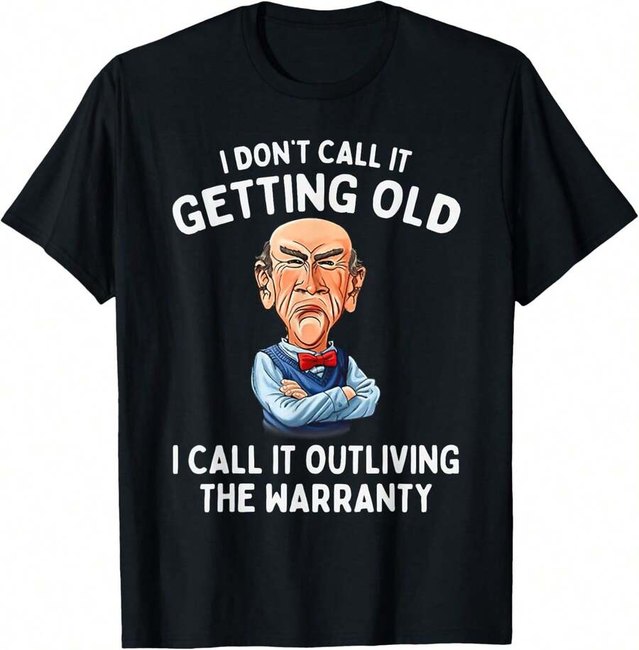 No lo llamo envejecer, lo llamo sobreviviendo a la camiseta de garantía - Negro - Ver 1
