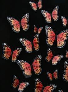 24pcs/48pcs Monarch Butterfly Wall Decor, 3D Realistic Simulation Orange Butterfly Decorations For Halloween Party Gifts Birthday Graduation