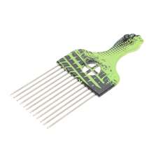 Metal Hair Pick, Hair Styling Pick Comb For Women Men, 6.69"X2.95" - 綠黑色 - 查看 3